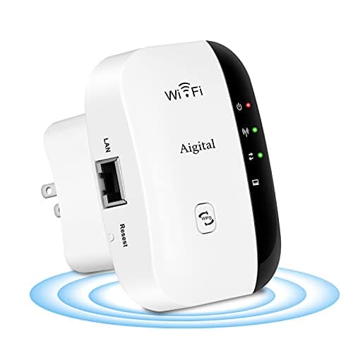 WiFi Extender, WiFi Booster/WiFi Range Extender-300Mbps/2.4GHz WiFi Extender Booster with Ethernet Port, Covers up to 1500Sq.st&20 Devices, Long Range Wireless Internet Repeater, WPS-Easy Setup