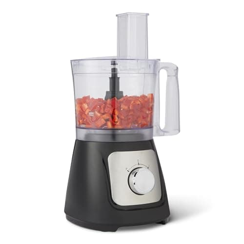 Amazon Basics Food Processor and Vegetable Chopper, 10 Cup Bowl, 2-Speed, 500 Watt Motor, Black