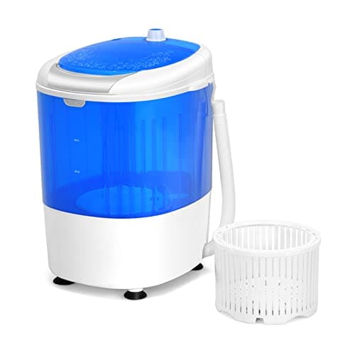 Giantex GX24977-PE, Mini Washer and Spinner Combo, 5.5lbs Capacity, Semi-automatic Compact Laundry Apartment Dorm RV Portable Washing Machine