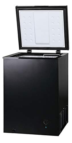 Freestanding Chest Freezer - 3.5 cu. ft. Chest Freezer, Adjustable Thermostat, Removable Basket, Accessible Defrost Drain, Perfect For Small Spaces