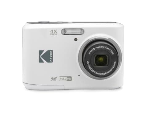 Kodak PIXPRO FZ45-WH 16MP Digital Camera 4X Optical Zoom 27mm Wide Angle 1080P Full HD Video 2.7" LCD Vlogging Camera (White)