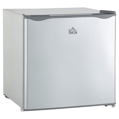HOMCOM Compact Upright Freezer with Reversible Door, 1.1 Cubic Feet, Grey