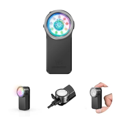 Wurkkos HD03 Rechargeable Flashlights EDC Clip-on Light, Bright 680 Lumens Pocket Flashlight, Combines Spotlight Floodlight RGB Light, Magnetic, IPX6 Waterproof for Cycling, Repairing (Black)