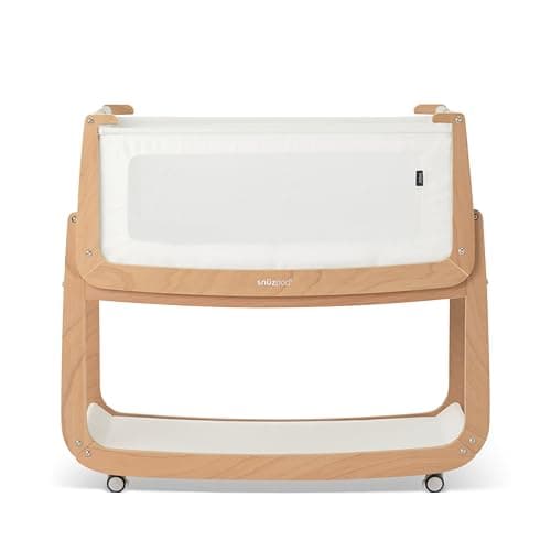 SnuzPod 5 Bedside Bassinet for Baby - Newborn Bed with Breathable Windows, Rocking Bedside Sleeper with Lift-Off Bassinet, Portable 3-in-1 Baby Cradle with Wheels & Mattress