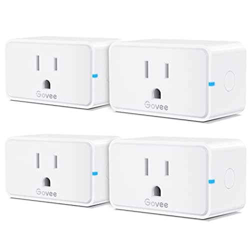Govee Smart Plug, Bluetooth & WiFi Outlet Works with Alexa Google Assistant, 15A 1800W with 24 Timer Schedule & Group Remote Controller, No Hub Required, ETL & FCC Certified, 2.4G WiFi Only (4 Pack)