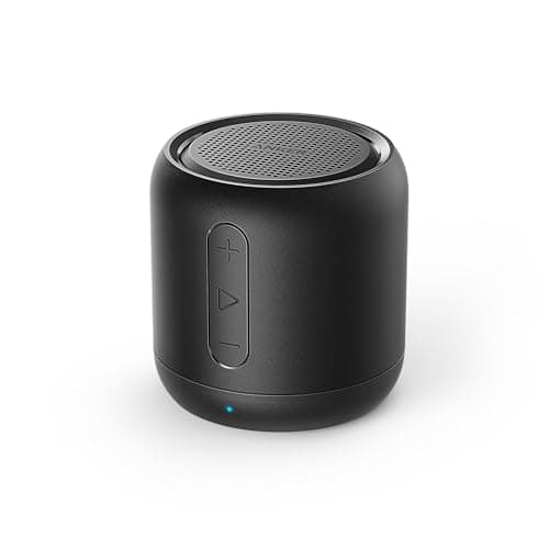 Anker SoundCore mini, Super-Portable Bluetooth Speaker with 15-Hour Playtime（with FM Radio）, 66-Foot Bluetooth Range, Enhanced Bass, Noise-Cancelling Microphone（for Leisure and Work Use）