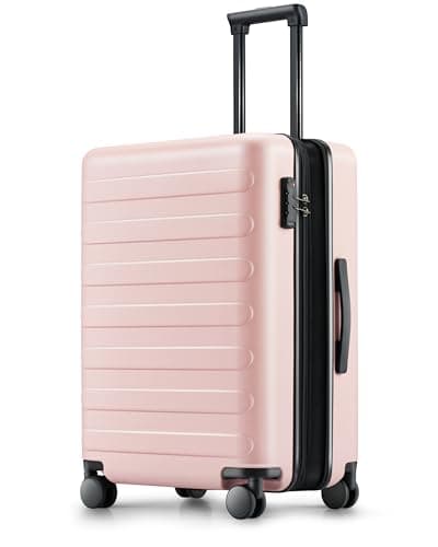 NINETYGO Carry On Luggage 22x14x9 Airline Approved, 20 Inch Luggage with Smooth Spinner Wheels, Expandable, Hard Shell PC Suitcase, Lightweight Travel Luggage, TSA Approved (Pink, Rhine Max)