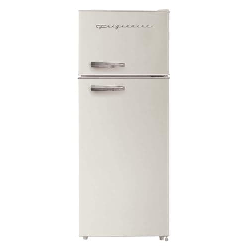 Frigidaire EFR753 Retro Apartment Size Refrigerator with Top Freezer - 2 Door Fridge with 7.5 Cu Ft of Storage Capacity, Adjustable Spill-Proof Shelves, Door & Crisper Bins, CREAM