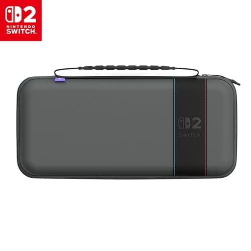 Turtle Beach PlayTrek Travel Case Officially Licensed for Nintendo Switch 2, Nintendo Switch/OLED, Hard Shell Carrying Case, Game Card Case, Cover, Storage, Protection - Charcoal Black