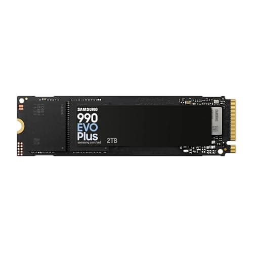 Samsung 990 EVO Plus - 2TB PCIe Gen4. X4 / Gen5. X2 NVMe 2.0 - M.2 Internal SSD, Speed Up to 7,250MB/s, Upgrade Storage for PC/Laptops, HMB Technology and Intelligent Turbowrite (MZ-V9S2T0B/AM)