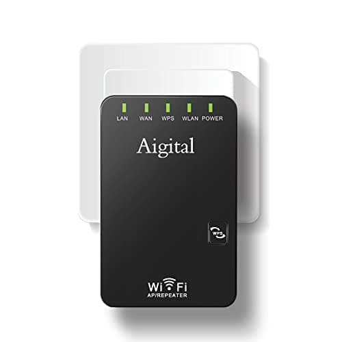 WiFi Booster, 2024 New WiFi Range Extender Internet Signal Booster for Home Wireless Repeater|Covers Up to 2800 Sq.ft and 40 Devices 300Mbps 2.4GHz|WPS Button| Ethernet Ports-Black