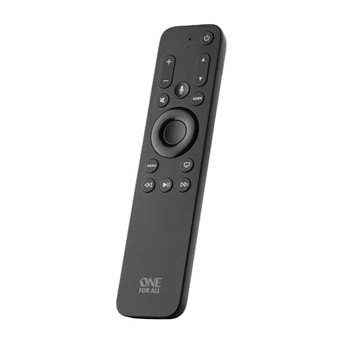 One for All Apple TV Remote - 3-Device Support (TV, Apple TV, Audio), Siri Voice Control, Motion-Activated Backlight, 100% Compatible with Apple TV HD and 4K (URC1110 - Black)