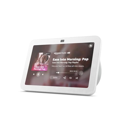Amazon Echo Show 8, with Spatial Audio, Smart Home Hub, Glacier White, with Alexa+ Early Access