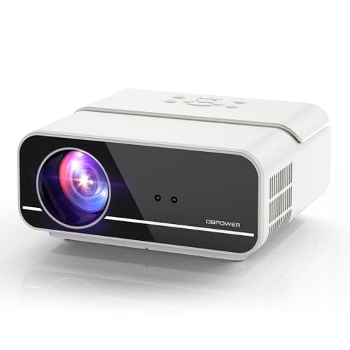 [Auto Focus/Keystone] DBPOWER Projector 4K, 5G WiFi and Bluetooth, 600ANSI FHD Outdoor Movie Projector with Native 1080P 4P4D/PPT/Zoom, Mini Home Projector Compatible with iOS/Android/HDMI/TV Stick