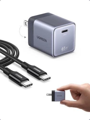 UGREEN Nexode Air 65W USB C GaN Charger with 1M Cable, Ultra-Compact Size