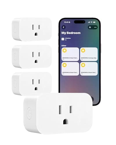 DEWENWILS Matter Smart Plug, Work with Alexa, Apple Home, Google, SmartThings, Outlet with Schedule and Timer, FFS Easy Setup, 100% Privacy 15A/1800W, APP Voice Control, 2.4G Wi-Fi Only, 2 Pack White