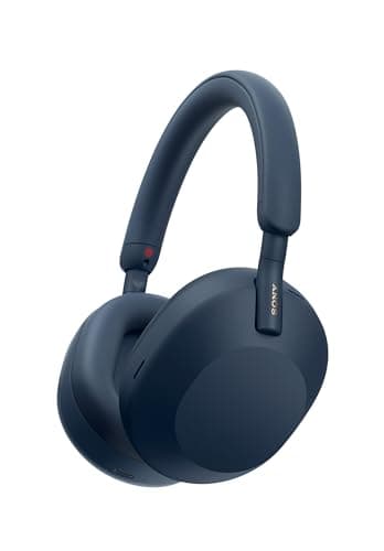Sony WH-1000XM5 Wireless Industry Leading Noise Cancelling Headphones with Auto Noise Cancelling Optimizer, Crystal Clear Hands-Free Calling, and Alexa Voice Control, Midnight Blue