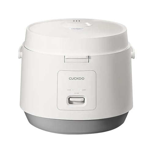 Cuckoo CR-1095 10 Cups Basic Electric Rice Cooker and Warmer, Nonstick Inner Pot, White/Gray