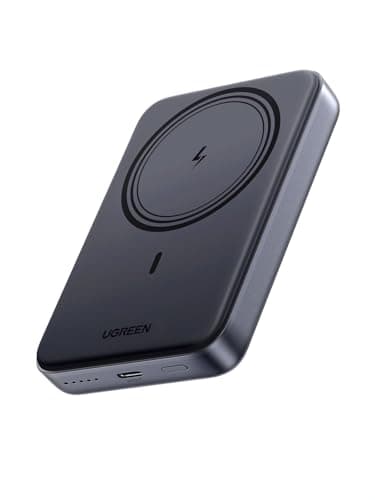 UGREEN 10000mAh PD 20W Magnetic Battery Pack Power Bank for iPhone, 7.5W Wireless Portable Charger with Magsafe, Skin-Friendly Compatible with iPhone 17/16/15/14/13 Series-Black, Includes USB-C Cable