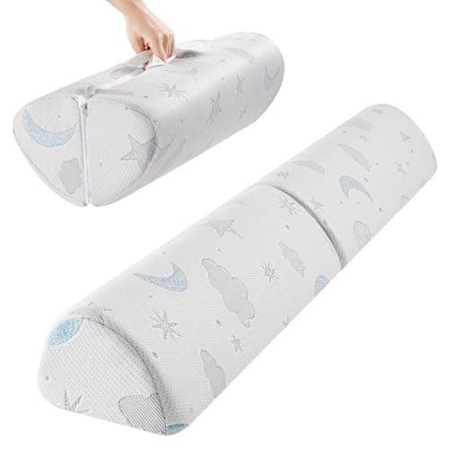 Bed Rail Bumpers for Toddlers - Unique Semi-Teardrop Foam Guard with Non-Slip Grip, Breathable Air Layer Cover, Waterproof & Washable Space-Saving Bed Safety Rail for Kids and Seniors