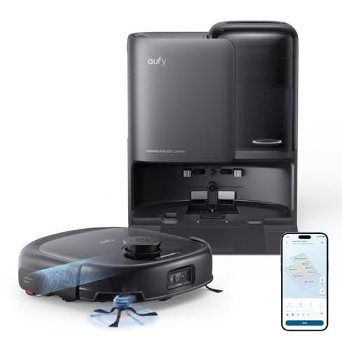 eufy Robot Vacuum E25, HydroJet System with Roller Mop, 20,000 Pa Turbo High Suction, All-in-One Robot Vacuum and Mop Combo for Home, Edge-to-Corner Cleaning, Zero-Tangle Design, AI Obstacle Avoidance