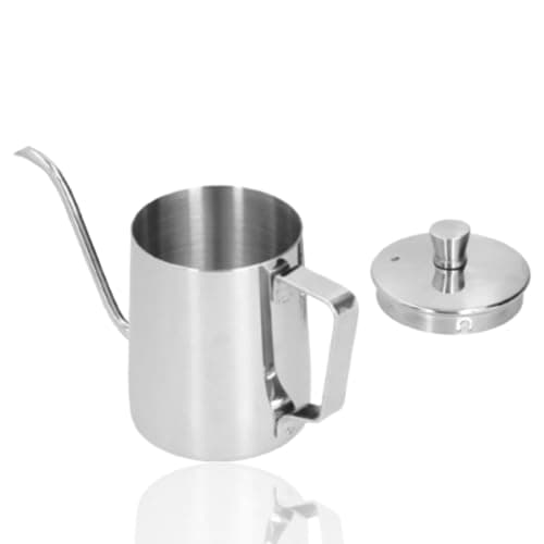 Gooseneck Kettle 350ml 12Oz Gooseneck Pour Over Coffee Kettle Tea Pot Hanging Ear Hand Blunt Long Narrow Drip Coffeetea Pot for CampingLover Outdoor Coffee