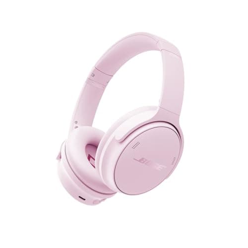 Bose QuietComfort Headphones - Wireless Bluetooth Headphones, Active Over Ear Noise Cancelling and Mic, USB-C Charging, Deep Bass, Up to 24 Hours of Playtime, Petal Pink