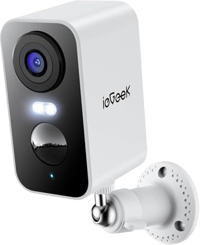 ieGeek Security Cameras Wireless Outdoor - Smart 2K Battery Powered WiFi Camera System for Home Surveillance, Indoor Video Cam with Color Night Vision, 2 Way Audio, Motion Sensor