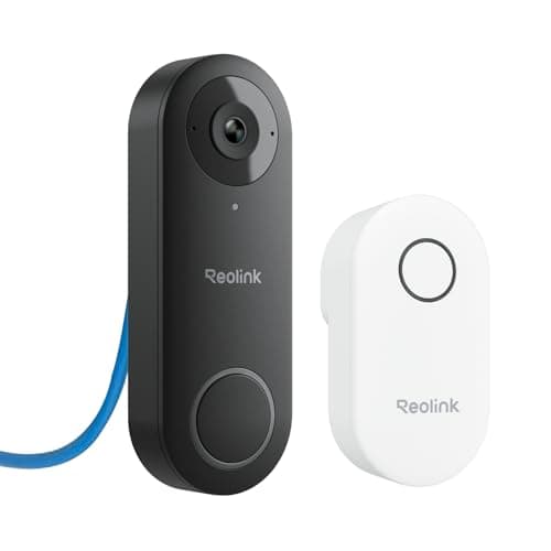 REOLINK Video Doorbell PoE Camera - 180° Diagonal, 2K IP Security Camera Outdoor with Chime, 2-Way Talk, Plug & Play, Secured Local Storage, No Monthly Fee