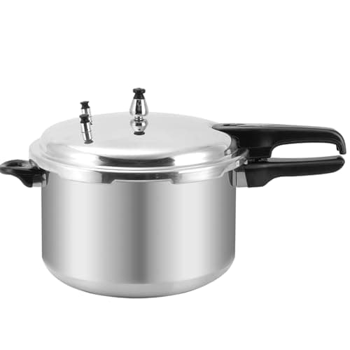 BreeRainz 12 Quart Pressure Cooker, Aluminum Pressure Canner w/Cooking Rack for Steaming,Canning and Stewing, Silver