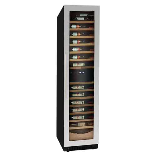 Kenmore 111 Bottle Wine Fridge Freestanding Wine Cooler with Glass Door, 18-inch Beverage Can Refrigerator, Digital Temperature Control/Dual Temperature Zone, Ideal for Red, White, Sparkling