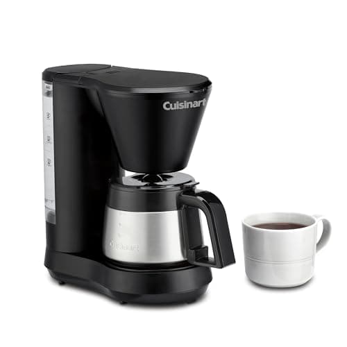 Cuisinart 5-Cup Coffeemaker with Stainless Steel Carafe, Removable Water Reservoir, Black (DCC-5570C)