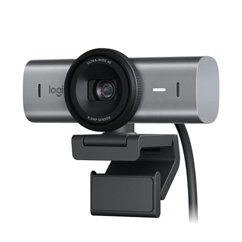 Logitech MX Brio Ultra HD 4K Collaboration, Streaming Webcam, 1080p at 60 FPS, Works with Microsoft Teams, Zoom, Google Meet, Nintendo Switch 2 new GameChat - Graphite
