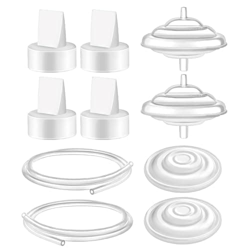 Maymom Pump Parts Compatible with Spectra S1 Spectra S2 Spectra 9 Plus Synergy Gold Incl Duckbill Valve Silicone Membrane Backflow Protector Tubing; Replace Spectra Pump Parts S2 Replacement Parts