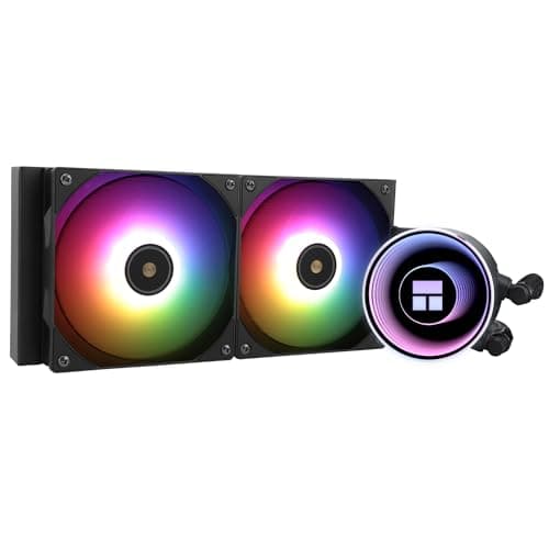 Thermalright Frozen Notte 240 Black ARGB V2 Water Cooling CPU Cooler, 240Black CPU Cooler Specifications, Double PWM Fans,S-FDB Bearings, Suitable for AMD/AM4 AM5,Intel LGA 1700/1150/1151/1200/2011
