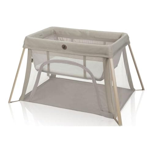 Maxi-Cosi Calao Light 3-in-1 Travel Crib, Playard & Bassinet with Carry Bag – Memory Foam Mattress, Portable, Lightweight, Ultra-Compact & Overnight Sleep Certified - Classic Oat