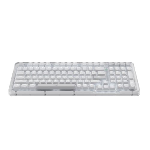 Logitech Alto Keys K98M Wireless Clicky Mechanical Keyboard, Customizable Keyboard with Vibration Absorbing Gasket, Backlit Keys, Bluetooth, USB-C Charging, for PC, Mac, Laptops - Off-White
