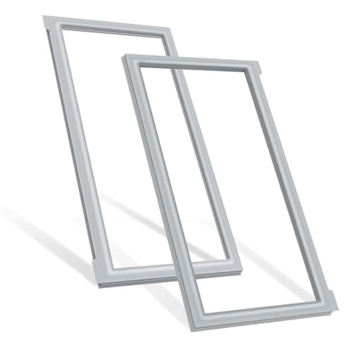 Upgraded W10830162 (Right) & W10830283 (Left) Refrigerator French Door Seal Gaskets Part for Whirlpool Refrigerator Gasket Seal Replacement for Kitchen-Aid & Ken-more Parts Replace Door Seal