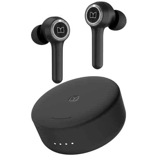 Monster Clarity 102 Plus Wireless Earbuds, Bluetooth Headphones with HiFi Stereo, 4 ENC Mic for Crystal Clear Call, 30H Playtime, Type-C Charging, IPX6 Waterproof in-Ear Ear Buds (Grey Black)