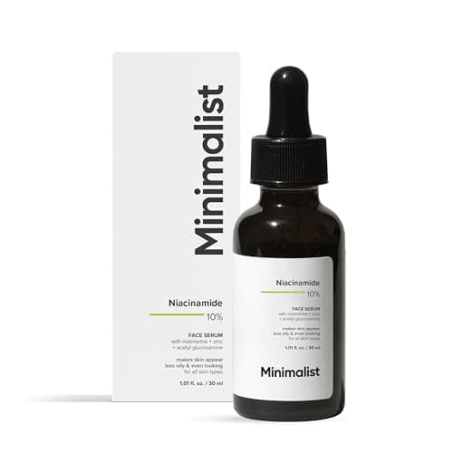 Minimalist 10% Niacinamide Face Serum for Acne Control & Oil Balancing with Zinc | Pore Minimizer for Face | Clears Acne Marks & Blemishes for Even Skin Tone | For Women & Men | 1 Fl Oz / 30 ml