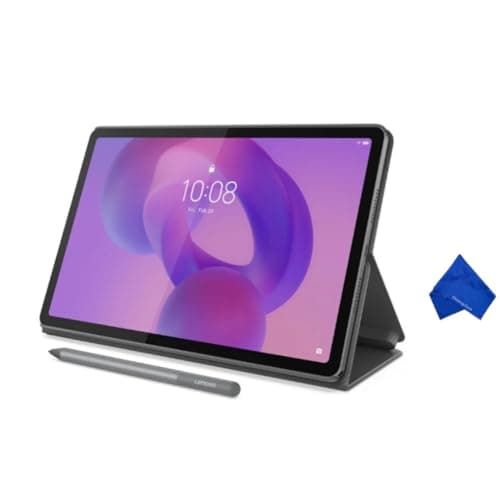 Lenovo Idea Tab 11" WQXGA Android Wi-Fi Tablet - MediaTek Dimensity 6300, 4GB RAM, 128GB UFS 2.2, Android 15, Folio Case and Pen Included, Luna Grey (ZAFR0488CA)