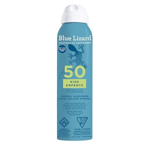 Blue Lizard Kids Mineral SPF 50 Sunscreen Spray, Broad-Spectrum UVA/UVB Protection, Water-Resistant, Zinc Oxide Formula, 142 g