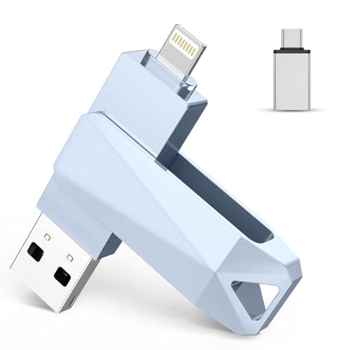 Flash Drive for iPhone 512GB, Photo Stick Thumb Drives Memory Stick, Photostick High Speed External Storage for iPhone/Android/iPad/iOS/PC/Computer and More Smart Devices Grey