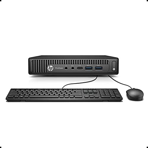 HP Prodesk 600 G2 Micro Computer Mini Tower PC (Intel Quad Core i3-6100T, 8GB DDR4 Ram, 256GB SSD, VGA, USB 3.0, USB-C) Windows 11 (Renewed)