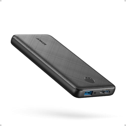 Anker Power Bank(PowerCore 10K),Compact Travel-Ready 10,000mAh Battery Pack with PowerIQ Charging Technology,5V/3A High-Speed Charging for iPhone,iPad,and More (USB-C Input and Output（Black），1pack)