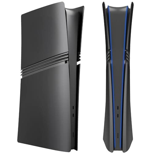 Cover Plates for PS5 Pro Digital Edition, Matte FacePlates Accessories Compatible with PlayStation 5 Pro Console ABS Replacement Side Shell Case (Black)
