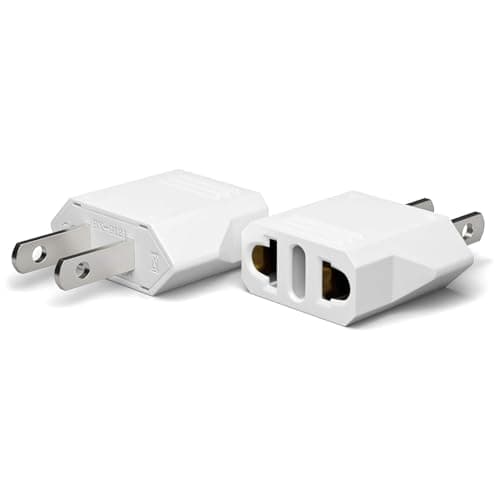 Unidapt European to Canada Plug Adapter, Unidapt Europe to US/CA Plug Adapter, EU to US Plug Converter, Travel from Europe to Type A Outlet, Power Travel Adapters European to Canada, America, Mexico