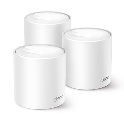 TP-Link Deco X10 AX1500 Mesh WiFi 6 System (3-Pack) – Covers Up to 5,600 Sq Ft / 3-5 Rooms, Dual-Band 1.5 Gbps, AI-Driven Mesh, Seamless Roaming, Parental Controls, 2× Gigabit Ports