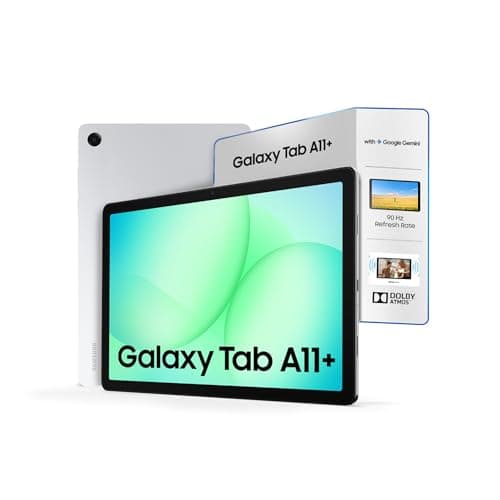 Samsung Galaxy Tab A11+, 11 inch 90 H Display | 8 GB RAM | 256 GB Storage | AI with Google Gemini | Dolby Atmos | Quad Speakers | Wi-Fi Tablet | International Version (Silver)