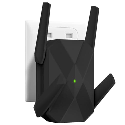 026 AX3000 WiFi 6 Extender, WiFi Extender Signal Booster, Long Range WiFi Booster with Gigabit Ethernet Port, Access Point, Dual Band (2.4G/5.8G)，No Required App, Easy Setup and Faster Speed (Black)